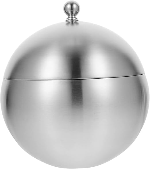 Spherical Ice Bucket Stainless Steel Ice Bucket Ice Storage Bucket Ice Bucket with Lid Bar Ice Container Large Capacity Ice Container Ice Cube Container Wine Ice Bucket Bar Supply