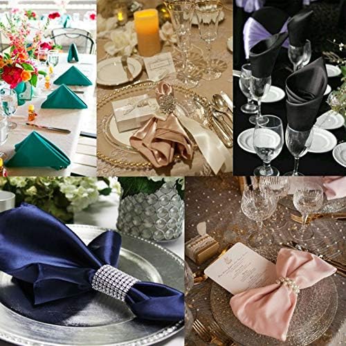 Napkin Rings, Gold Napkin Rings Buckles for Table Decorations, Wedding, Dinner,Party, DIY Decoration,Set of 50 (Black)