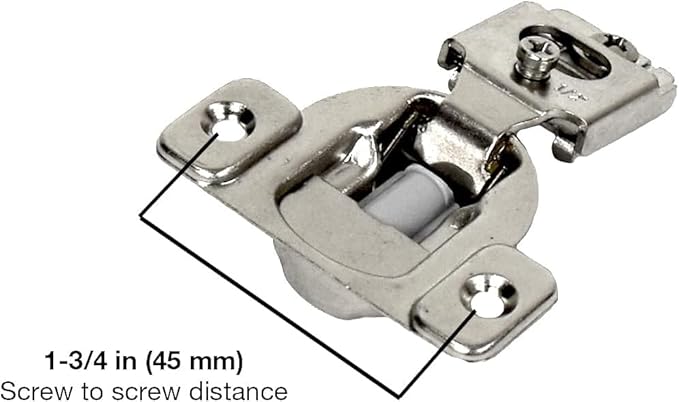 12" Overlay 10-Pack Bright Nickel Soft-Close Face Frame Cabinet Hinge