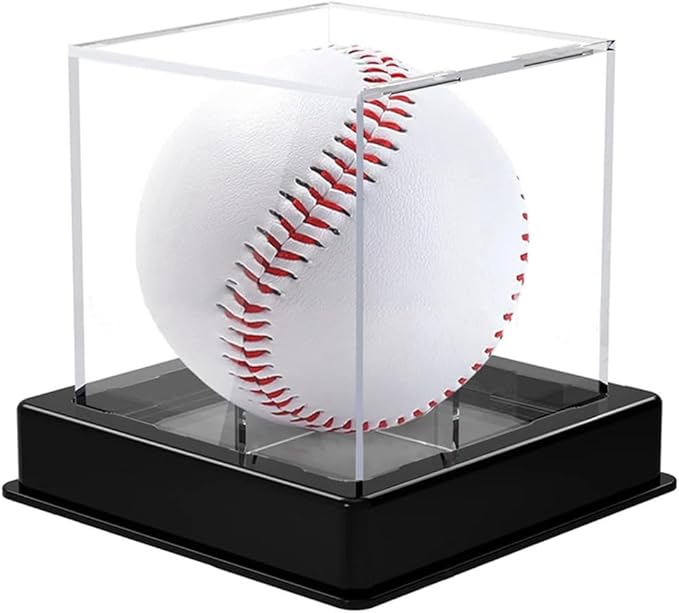 Clear Basketball Display Case Acrylic Football Basketball Storage Clear Box Sports Baseball Holder Container with Stand