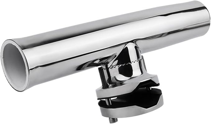 Stainless Steel Suitable for 32-50MM Pipe 360° Clamp Fishing Rod Holder 1-1/4'' to 2''Boat Accessories Marine