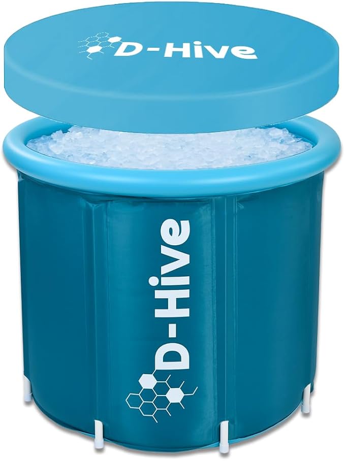 D-Hive Ice Bath Tub for Athletes - Extra Large Cold Plunge Tub, Durable Cold Tub for Recovery, Portable Ice Bath Plunge Pool for Cold Water Therapy Training, Four Layer Insulation
