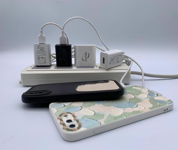 Wall Charger Cube 5V2A USB Power Supply Charging Block Universal Wall Plug Brick Portable Travel Fast Charger Power Adapter for iPhone, Samsung Galaxy, LG (White)
