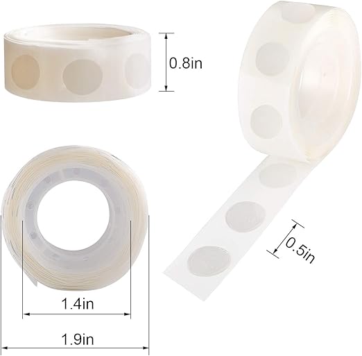 1600pcs Glue Point Clear Balloon Glue Removable Adhesive Dots Double Sided Dots of Glue Tape for Balloons Craft Glue Points Dots Sticky Dots or Wedding Decoration