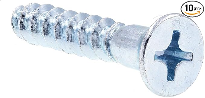 Prime-Line 9036743 Wood Screws, Flat Head, Phillips Drive, #16 X 1-1/2 in, Zinc Plated (10 Pack)