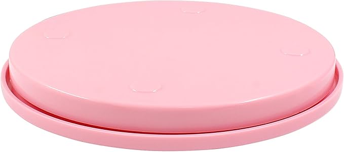 2 Pcs Cake Decorating Turntable - 5.5 Inch Revolving Cake Stand - Cookie Decorating Swivel Stand for Kitchen Cake Baking - Pink