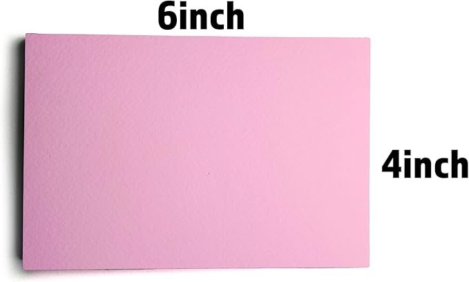 PPAPPAPPIYO Set of 50 4x6 Color Blank index cards 180gsm (pink)