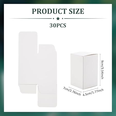 PH PandaHall 30pcs White Gift Box Cardboard Box with Lid 4x2.4x2.4 Inch Paper Favor Box Wedding Gift Boxes Small Boxes Bridesmaid Box Craft Box for Valentine Wedding Birthday Party Gift Packaging