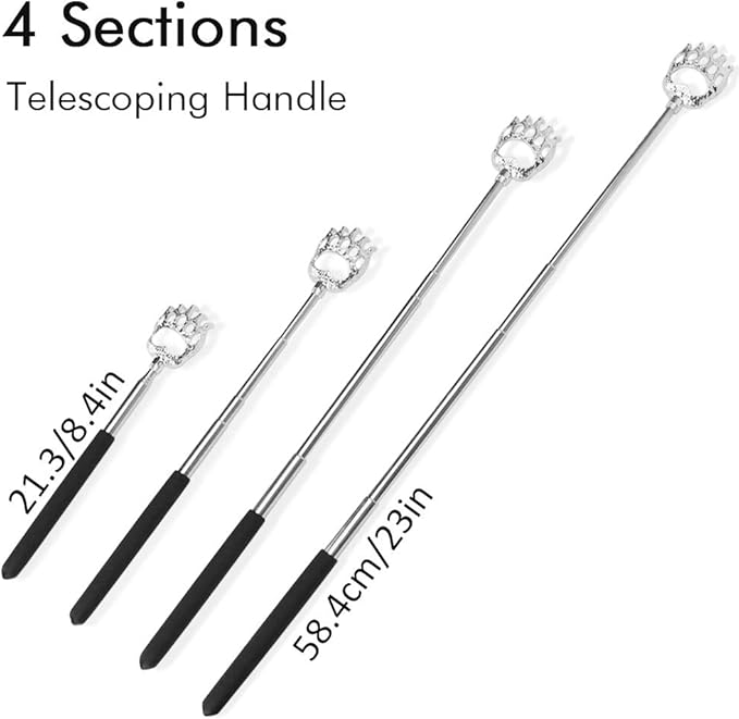 Back Scratcher, Fathers Day Dad Gifts for DadHusbandGrandpa, Christmas Stocking Stuffers for MenWomenAdults, Bear Claw Back Scratcher Portable Extendable, Novelty Idea Funny Men Small Gifts
