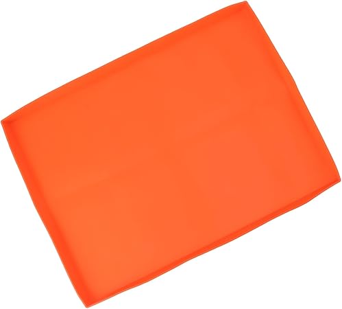 Griddle Mat Heavy Duty Silicone Grill Cover Protects Your Griddle From Debris All Season BBQ Grill Mat (22in Orange)