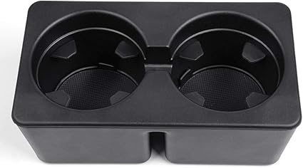 Dual Cup Holder Insert Compatible for Cadillac GMC Replacement for Chevy 07-14 Front Floor Part 19154712