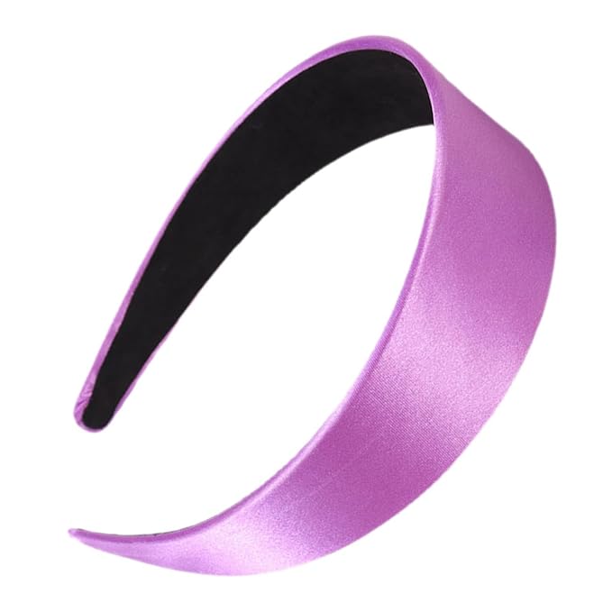 Angoily Wide-brimmed Satin Headband Yoga Headbands for Women Hairband Makeup Headband Hairpin Headband Bandanas for Women Bands Adult Women Braids Headbands Hair Bands Fabric Purple