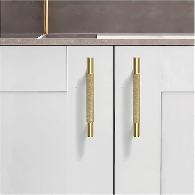 Door Handles Hardware Furniture Cabinet Brass Handles, Wardrobe Cabinet Door Handles,Single Hole (Size : Hole Centers: 96mm)