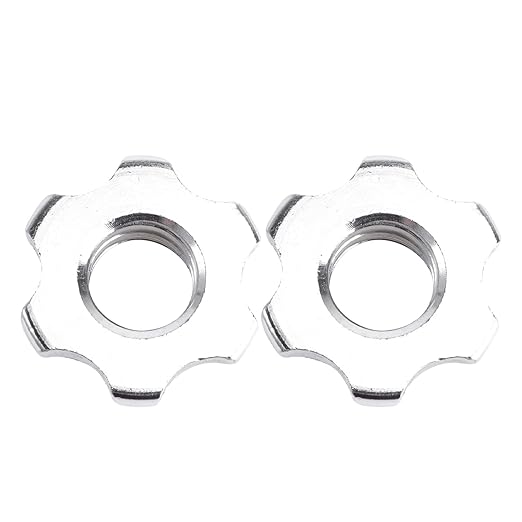 VICASKY 2pcs Screw Barbell Nut Iron Screw Cap