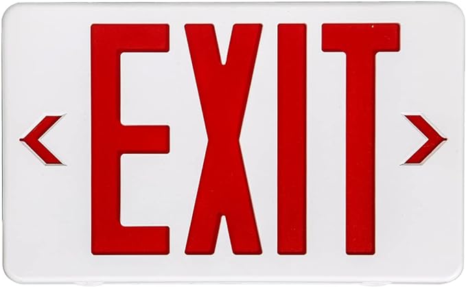 CM MZY Red Double Face Emergency Sign with Battery Backup, UL Certified, US Standards, Emergency Light, AC 120277V, 1 Pack