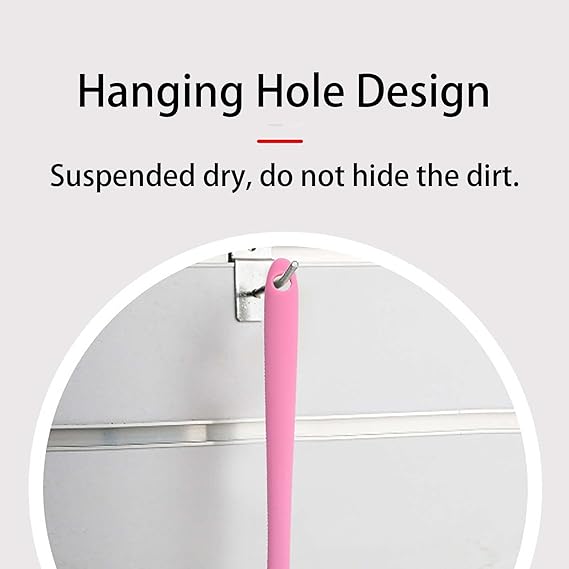 BBQ Outdoor Picnic Barbecue Portable Grilling Silicone Oil Brush Baster , Family Home Kitchen Cooking Temperature Resistant Brushes, Colorful Baking Cook Brush Tools with Hanging Holes (Pink)