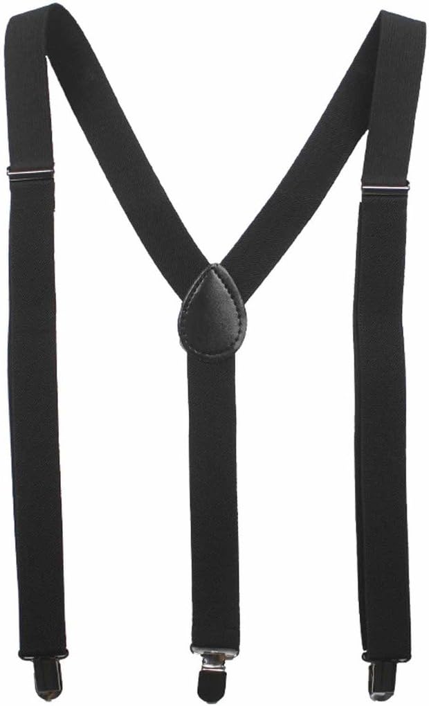 Adult Plain Checkered Leopard Zebra Glitter Elastic Y-Shape Suspender