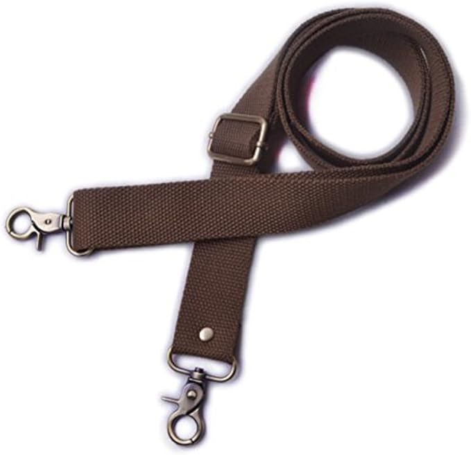 Wento 1pcs 31''-57'' Webbing Shoulder Cross Brown Bag Strap,Replacement Cross Body Purse Straps,Brown Canvas Purses Straps