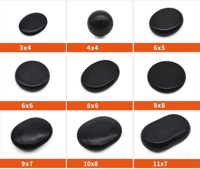 Ciieeo 2pcs Heating Stones for Massage Massaging Rocks hot Stones for Massage Massage stoness Marble Massage Stones Basalt Massage spa Relaxing Black Major hot Back Pain