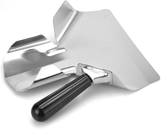 French Fry Popcorn Scoop Scooper, Stainless Steel Popcorn Scoop, Quick Fill Tool for Chip Popcorn Bagger Bags, Multipurpose Utility Scooper for Popcorn Machine Ice Candy Snacks Desserts