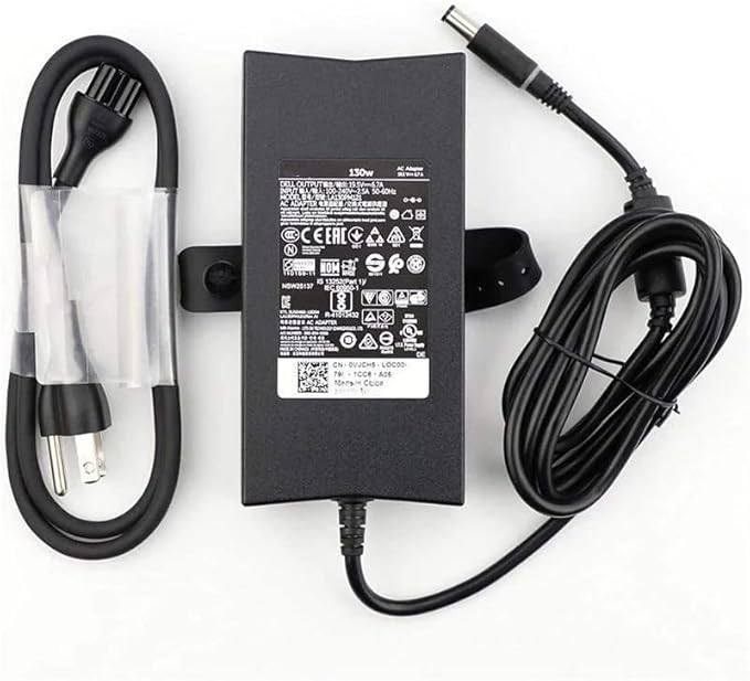 Original 130W ACDC Adapter Compatible with Dell Vostro 3750 Latitude 5501 5591 5401 5491 E6540 5424 5420 Rugged Laptop PC 19.5V 6.7A 130watt 130 Watt Power Supply Cord Battery Charger Cable PSU