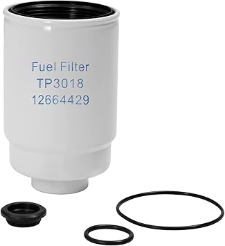 6.6 Duramax Diesel Fuel Filter with Seals for 2001-2016 Chevy Silverado 2500 HD 3500 HD Express GMC Sierra 2500HD 3500HD Savana Replaces TP3018, TP3012, 12664429, 12633243