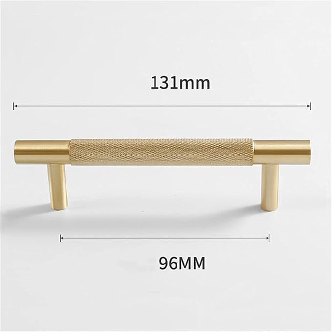 Door Handles Hardware Furniture Cabinet Brass Handles, Wardrobe Cabinet Door Handles,Single Hole (Size : Hole Centers: 96mm)