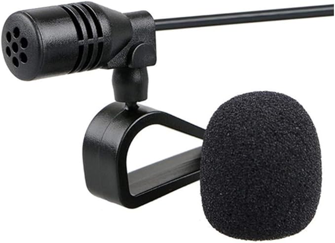 Car Microphone 3.5mm Stereo External Mic Car Radio Microphone Compatible with Kenwood Boss Corehan Power JVC Sony Jensen Alpine Vehicle Head Unit car Stereo Enabled Audio GPS DVD