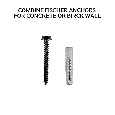 Mounting Dream Lag Bolt Kit for TV Wall Mount Comes with M8 Lag Bolt for Wood Stud, Fischer Anchors for Concrete Wall, Includes Allen Key and Bubble Level for Easy Installation MD5753