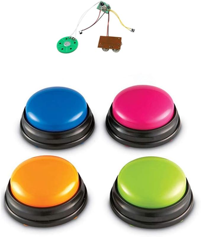 Small Size Easy Carry Voice Recording Sound Button for Kids Interactive Answering Buttons Pink