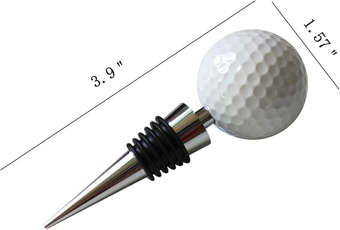 Golf Ball Wine Stopper, Funny Golf Club Beverage Bottle Stoppers, Golf Home Wine Top Decor, Golf Barware, Gift for Wine Lover Golf Lover