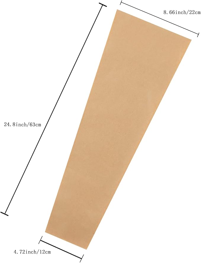Paper Flower Bags For Bouquets Small Floral Plastic Flower Sleeves For Bouquets Gift Bags 50pcs L-Original