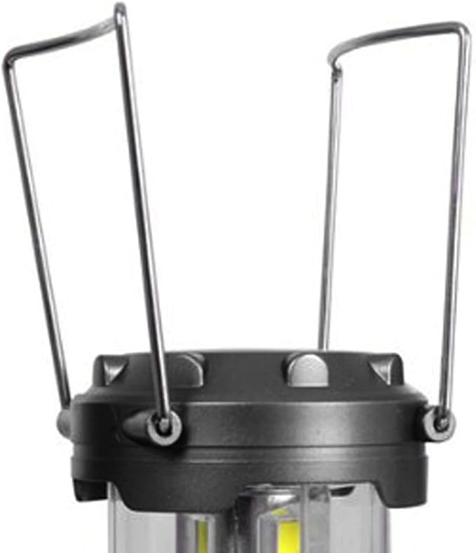 VINGVO Battery Powered Lights, Stainless Steel, Two Lighting Modes, Flashlights, Rechargeable Lamp, Camping Lantern, Emergency Light with Hanging Handle for Hiking, Camping, Fishing