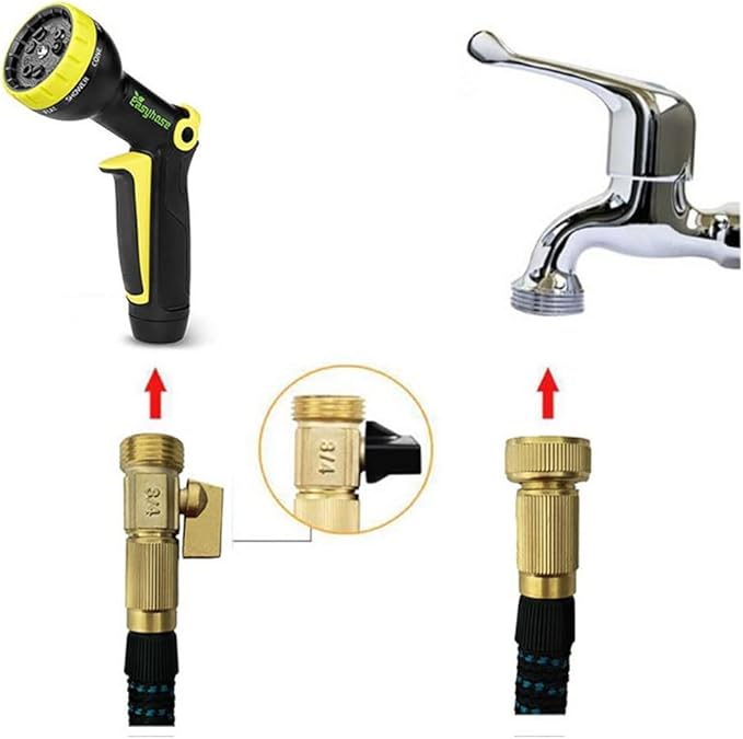 Green Houses Pressure Washer Hoses Natural Latex Garden Hose Ooawith Spray Gun Expandable Flexible High Pressure Magic Watering HosesOoa Pipe Irrigation Tool (Color : Orange Hose, Lengh : 100ft)
