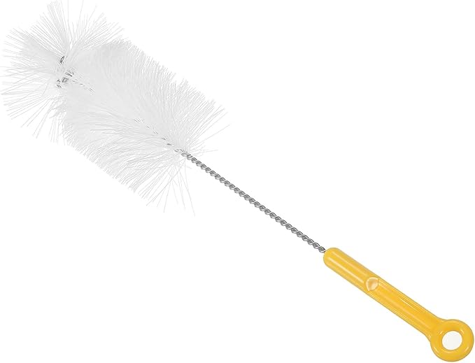 PATIKIL 14" Water Bottle Brush, Stainless Steel Water Bottle Scrubbing Brush Long Handle Cleaning Scrub Brush for Kitchen Pots, Yellow