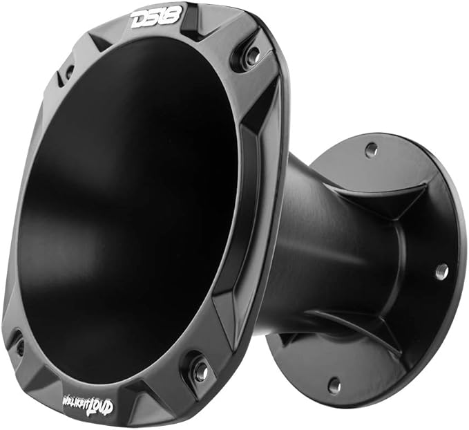DS18 PRO-HA102BK 2" 100 Aluminum Bolt On Horn (Black) - Waveguide Exit Horn for Compression Drivers