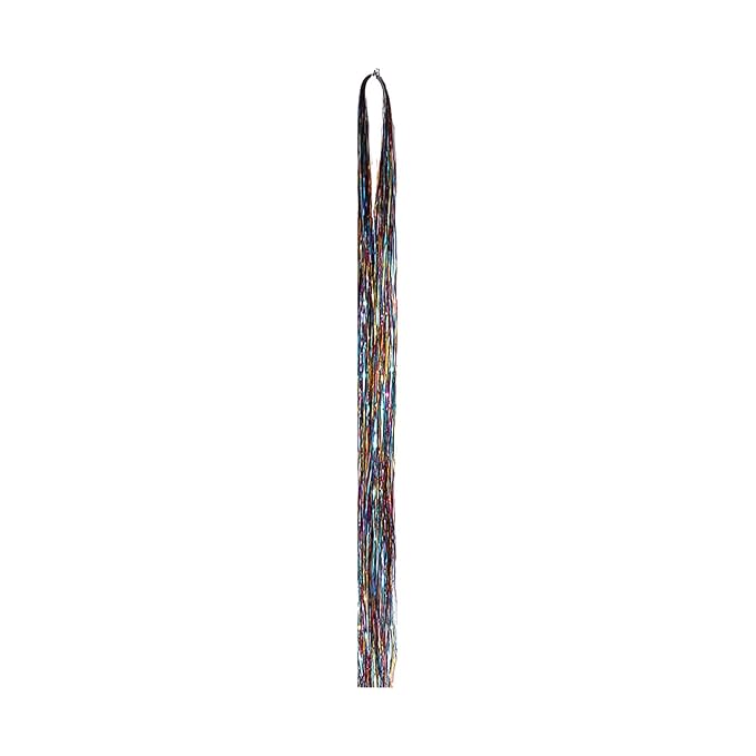 Hair Tinsel Strands, 35 Inch Colored Fairy Hair Tinsel Extensions Pack for Women Girls Kids Doll