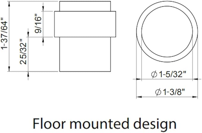 INOX DSIX02-10B Door Stop, Oil Rubbed Bronze