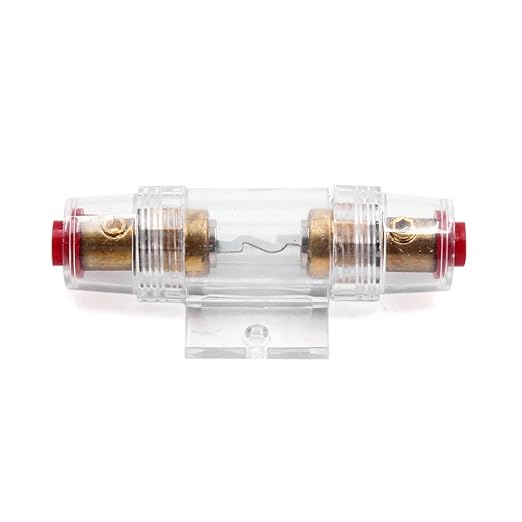 Qtqgoitem Plastic Shell Inline Metal Plating Inline AGU Fuse Holder Fuseholder 60a (Model: ef7 090 106 87c fe9)