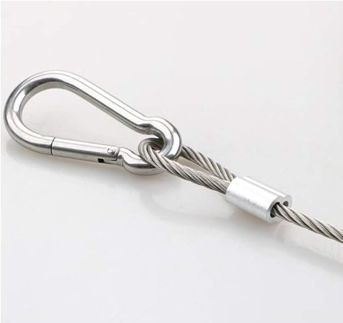 CertBuy 10 Pack 4 Inch Spring Snap Hook Stainless Steel 304 Carabiner Clips Heavy Duty Quick Link Hook for Outdoor Camping Hiking Hammock Swing (M10 x 100 mm)
