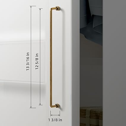 Goo-Ki 2 Pack 12 58'' Center to Center Antique Brass Cabinet Bar Pulls Vintage Drawer Handles Closet Classic Retro Home Kitchen Improvement Hardware