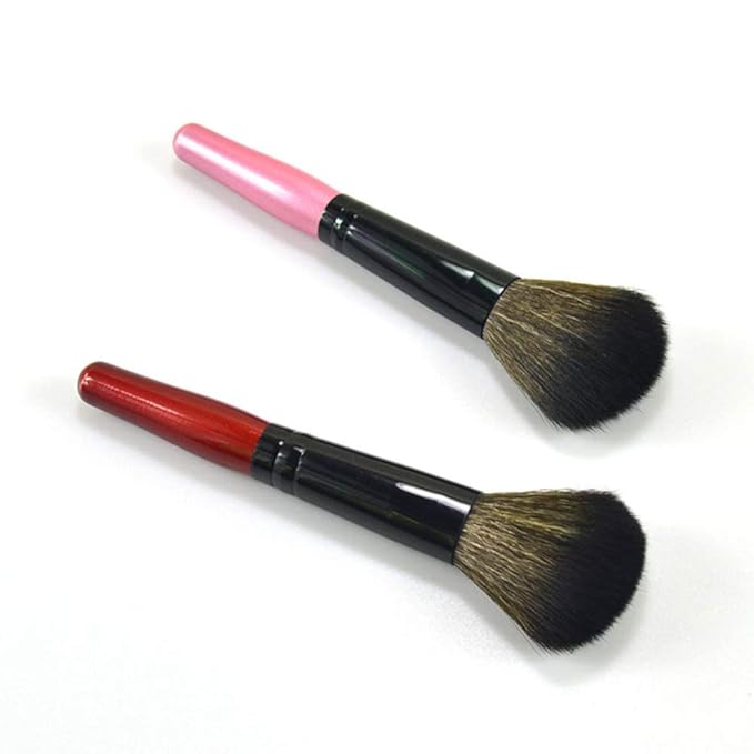 Wine Red Cosmetic Brush, Wood Handle Nylon Brush Head Foundation Face Blush Powder Contour Makeup Brush, Making Your Makeup Easier Foundation Brushes