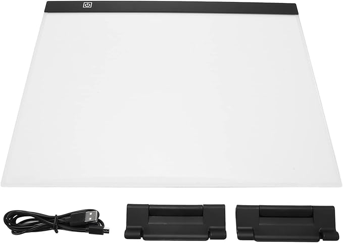 A3 LED Light Pad, 12000K Tracing Light Box with Stepless Dimming, Portable USB Powered Light Board Kit for Artists,Drawing, Sketching, Animation