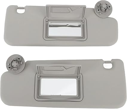 1 Pair Sun Visor Left Right Sun Visor with Mirror Replacement Compatible for Sonic Aveo 2012 to 2016 Grey Left Driver Side Sun Visor
