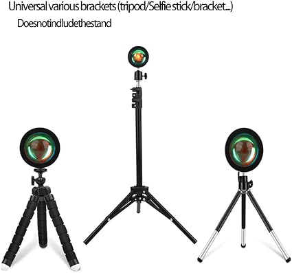 Projection Atmosphere Lamp LED Night Light,USB Projector 360 degree Rotation Photography Lamps for Home Room Studio D