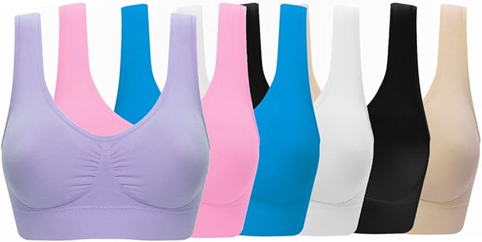 Women's Comfort Workout Sports Bra Low-Impact Activity Sleep Bras