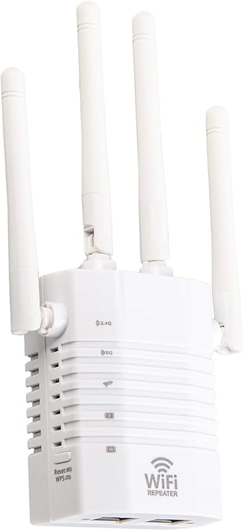 WiFi Extender Signal Booster, 2.4G5.8G Dual Band WiFi Repeater Covers Up to 10k Sq.ft 50 Devices, Wireless WiFi Range Extender wEthernet Port Boost Internet Signal for Home (WD-R1205U)