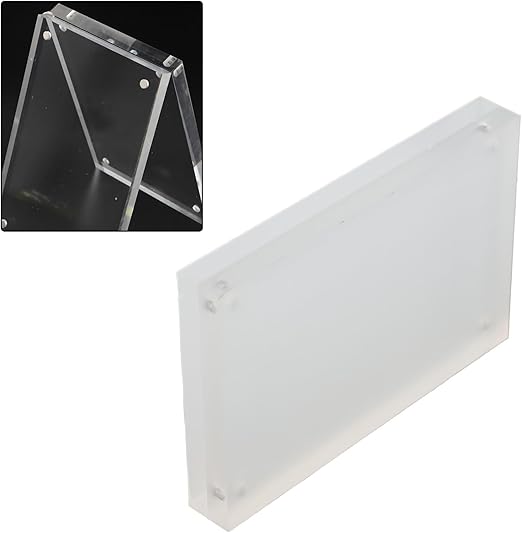 1pc Transparent Acrylic Picture Frame, Frameless Clear Frame Double Sided Magnetic Frame, Free Standing Desktop Display Stand Acrylic Frame (Thickness: 10+10mm)(10 x 15cm)