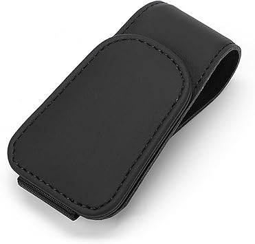 Sunglass Holder for Car Visor, Magnetic Leather Glasses Eyeglass Hanger Clip, ehicle Visor Accessories Glasses Protective Eyeglasses Mount with Hidden Magnetic Closure Fit Universal Car