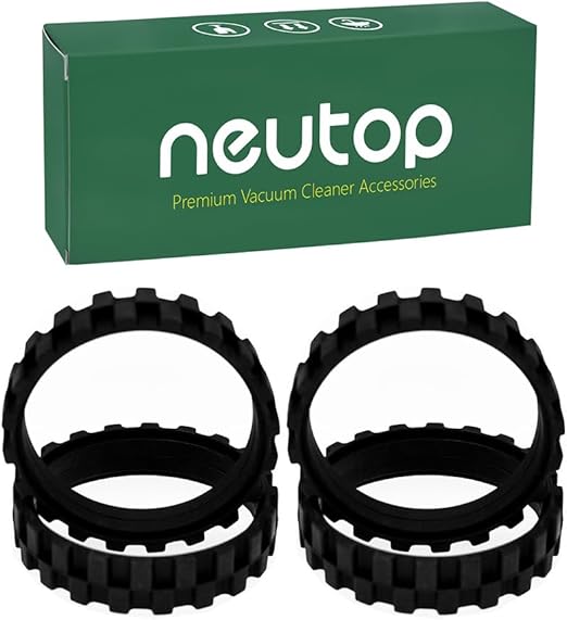 Neutop Replacement Rubber Wheel Tires Compatible with iRobot Roomba 500, 600, 700, 800, 900, e, i, j & S Series Models, Anti-slip, Great Adhesion and Easy Assembly, 4-Pack.